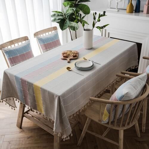 Modern Table Cloth for Rectangular Table Kitchen Ornaments Wedding Table Decoration for Parties Linen Tablecloth with Embroidery