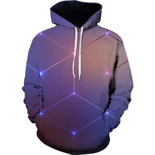 Irregular pattern Autumn winter hoodies men 3D print casual Geometric patterns hit color block hoodie sweatshirts casual hoody