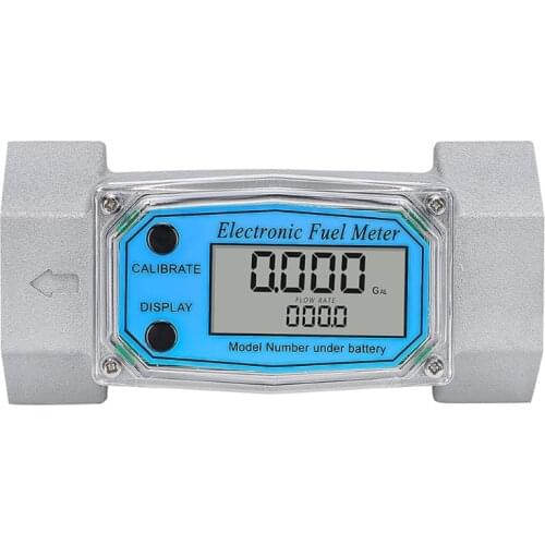 Turbine Flow Meter Digital Oil Fuel Flow Meter Mini Pump Flow Meter Fuel Die sel Counter Used to Measure Liquid R7UB