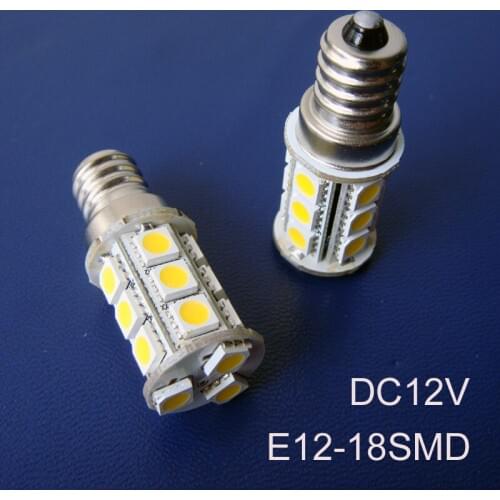 High quality 5050 18pcs DC12V LED bulbs,E12 led lights led E12 lamp 12v free shipping 10pcs/lot