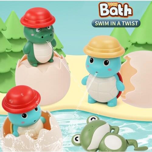 Baby Bathing Toy 0-12 Months For Kids Wind-up Clockwork Animals Dinosaur Sea lion Bathroom Sprinkling Swimming Water Toys Gifts