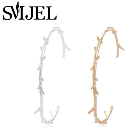 SMJEL New Delicate Simple Thornbush Branch Warp Cuff Bracelets for Women pulseras mujer moda 2017 G037