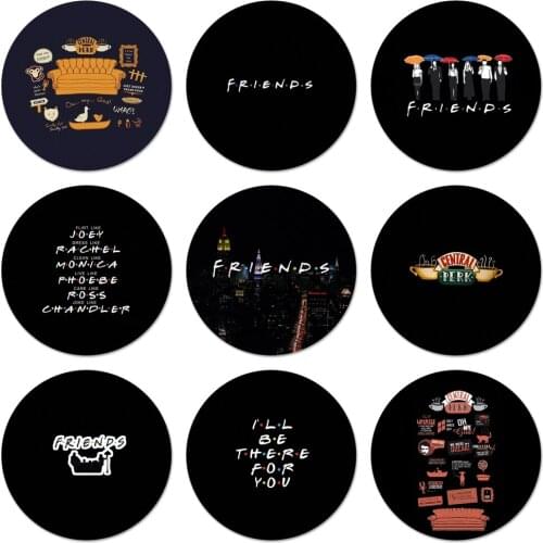 58mm Central Perk Coffee friends tv show Icons Pins Badge Decoration Brooches Metal Badges For Backpack Decoration