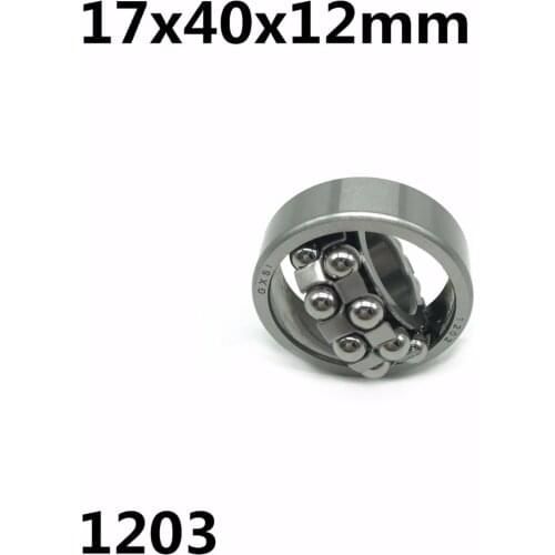1pcs 1203 17x40x12 mm Double Row Self-aligning ball bearing High quality