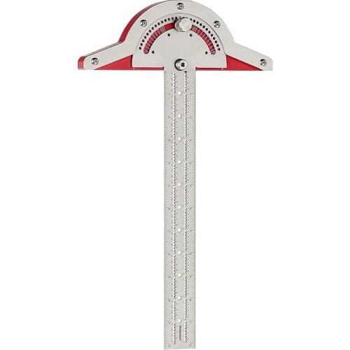 1PCS Woodworkers Edge Rule Stainless Steel Protractor Round Head Rotary 1MM Measurement accuracy Angle Rule Tools For Woodworing