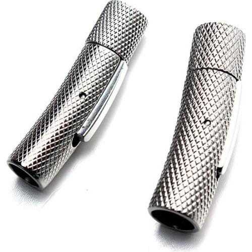 1PC Stainless Steel Magnetic Clasps Fit 2/3/4/5/6/7/8mm Round Leather Cord End Caps For Jewelry Bracelet Necklaces Making