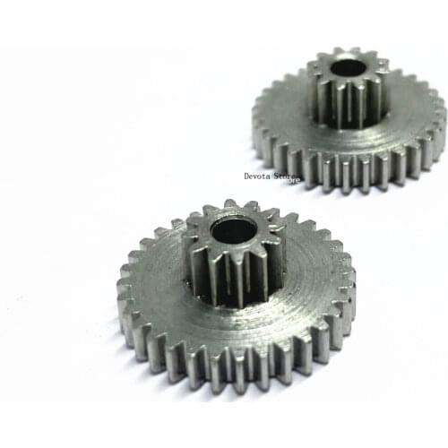 2PCS 0.5M 12T-32T 3MM Metal Double Gear Variable Speed Reduction DIY Gear