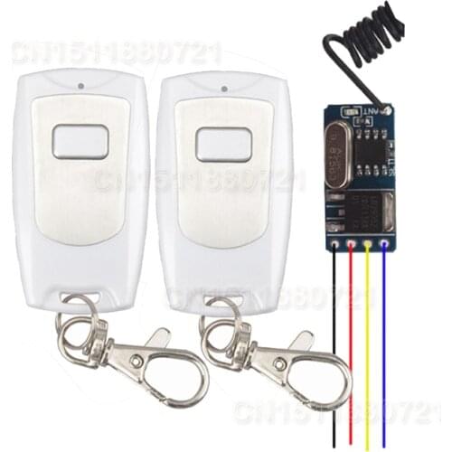3.5V-12V 5V Micro Remote Control Switch System Mini Receiver Small Receiver No Noise With 2PCS Transmitter