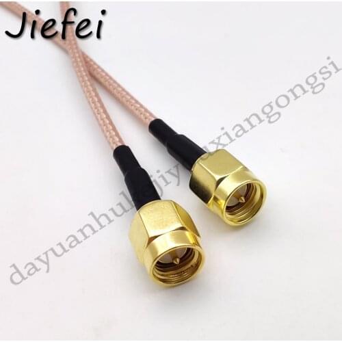 30-100Pcs RG316 cable SMA male plug to SMA male plug straight crimp Selling