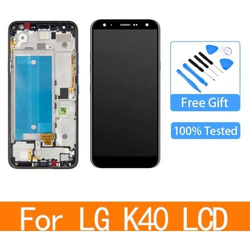 5.7" For LG K40 LCD Touch Screen Digitizer Assembly with Frame Replacement For LG K12 Plus LCD X4 2019 Display LMX420EMW