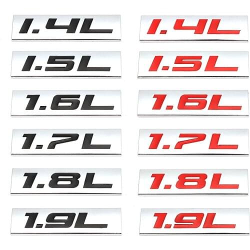 Car Sticker 1.4L 1.5L 1.6L 1.7L 1.8L 1.9L Emblem Badge Decals for Audi SUV Toyota Mini Peugeot Honda Volkswagen VW Focus Hyundai