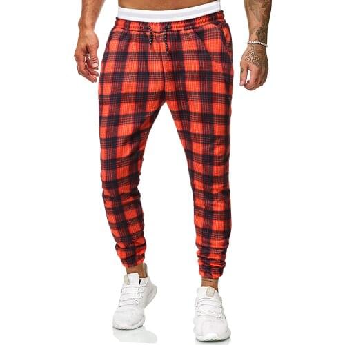 Harem pants men fashion printing trousers plaid pants men Hip hop streetwear mens sweatpants joggers Spring autumn mens pants