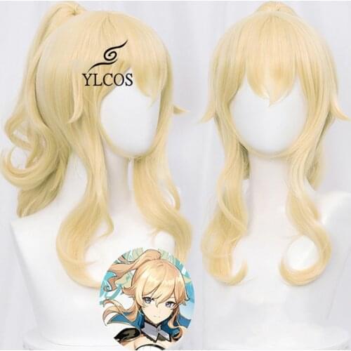 Game Genshin Impact Jean Cosplay 40cm Wig Halloween Party Costume Accessories For Unisex