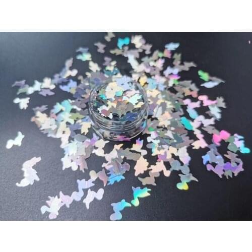 Holographic Silver Dinosaur Sequin