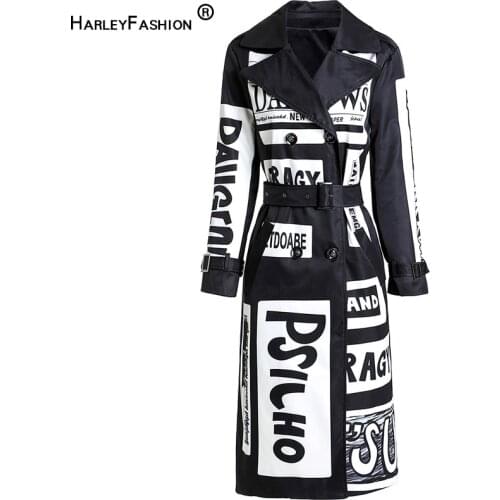 HARLEYFASHION Women's Trench Coats