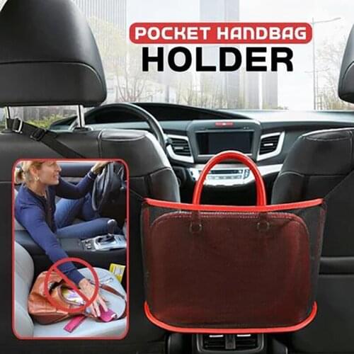 Car Net Pocket Car Seat Storage Handbag Holder Between Seat Storage Pet Net Barrier Dog Net Barrier Auto Interior Accessories
