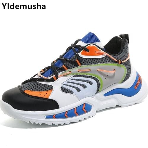 New Men Sport Shoes Thick Bottom Casual Sneakers Men Casual Shoes Lightweight Platform Shoes Soft Breathable Brand Running Shoes