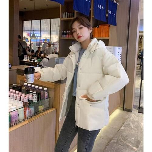 New 2020 Autumn Winter Women Jackets Quilted Puffer Parkas High-Quality Hooded Warm Solid Oversize Short Coat CL543