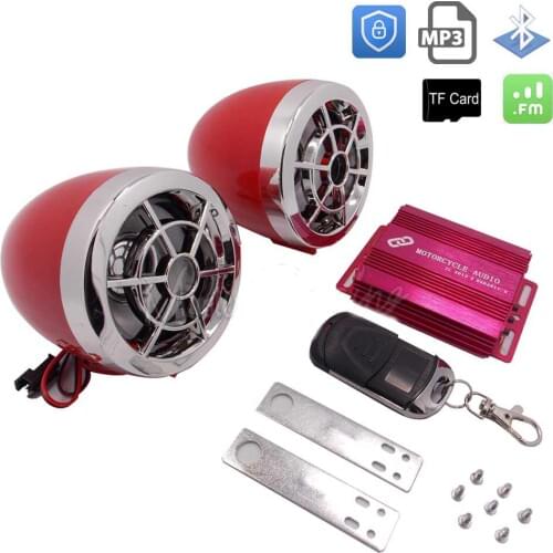 Motorcycle Bluetooth MP3 Music Player Motorbike Audio Stereo System Scooter Alarm Moto Speaker Support USB TF Card MP3 for Motor