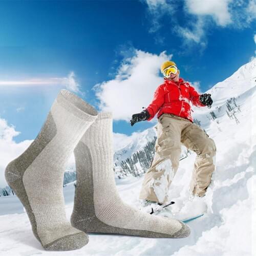 Mounchain 1 pair Men/Women Outdoor Sports Socks Winter Warm Wool Socks for Skiing Hiking Climbing