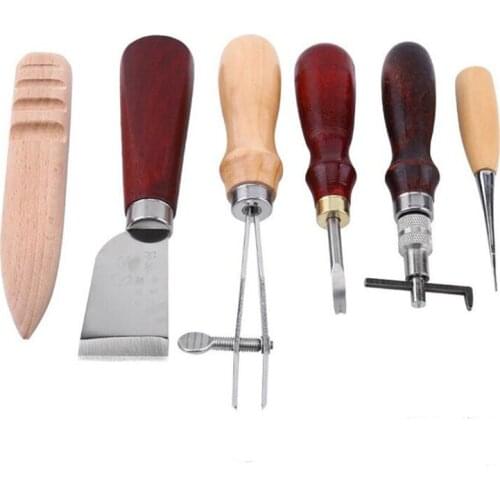 6 Pcs/ Set Leather Tool Set Leather Tool Set, Hand Sewing Set, Diy Leather Handmade Set Sewing Accessories