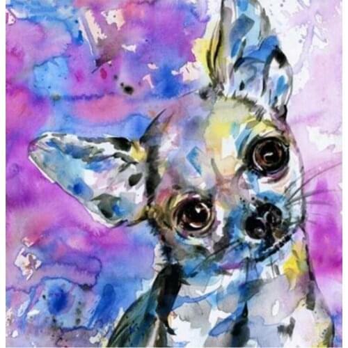 Wall Sticker Diamond Painting Cross-Stitch Chihuahua 5d Diamond Embroidery pet dog art Rhinestones Full Square Round Drill TY739