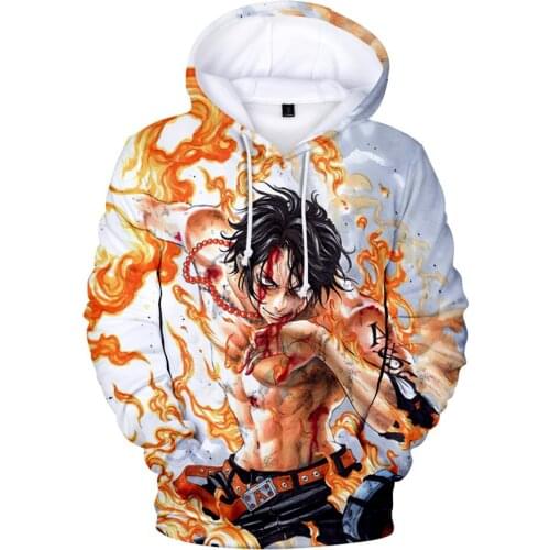 Newest ONE Piece Whitebeard Pirates Hoodies Cosplay Streetwear Winter Jacket Sweatshirt Tops Printed Men/women Anime Cartoon