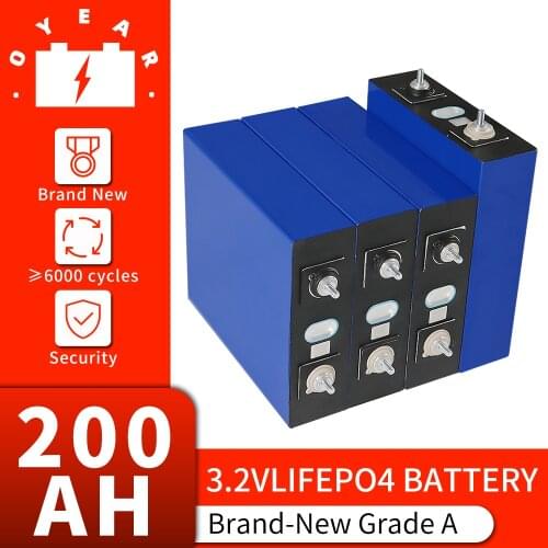 OYE Brand New 3.2V 200AH 4-48PCS Lifepo4 Grade A Battery DIY Lithium Iron Phosphate Cell For RV Solar Energy Storage TAX FREE