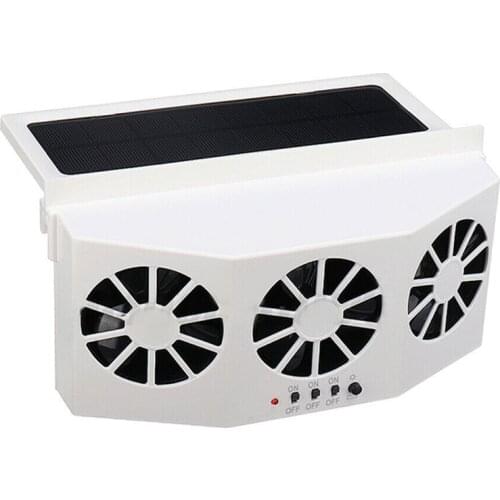 Car Window Cooling Fans Solar Powered Exhaust Fan Auto Air Vent Fan Cooling System 3 Outlets Air Vent Cooler Fans
