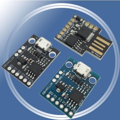 1PCS Blue Black TINY85 Digispark Kickstarter Micro Development Board ATTINY85 module for Arduino IIC I2C USB