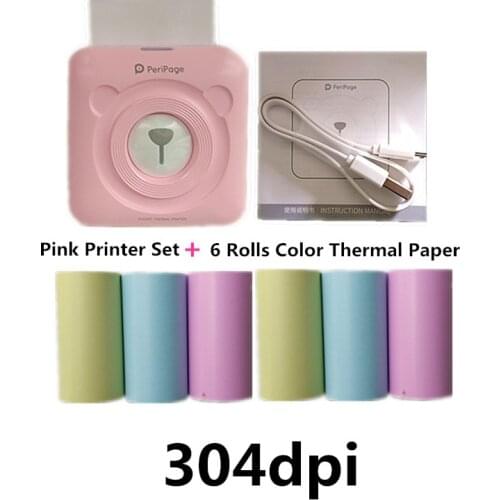 HQ Inkfree Bluetooth Portable Thermal Photo Printer 304dpi A6 Peripage Mini POS Thermal Receipt Label Printer Mobile Phone Paper