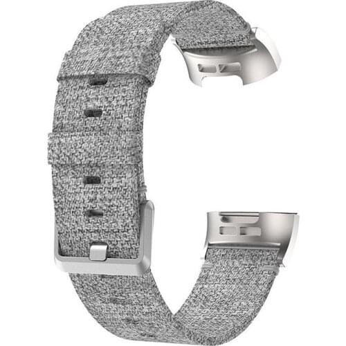 1Pcs Sports Wrist Support Woven Canvas Fabric Wrist Band Strap Replacement 4 Colors For Fitbit Charge 3 Wristband New