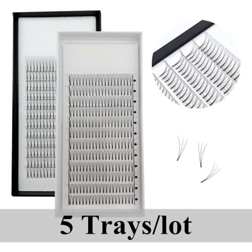 Eyelashes Mink Makeup 12 Lines 3D 4D 5D Premade Fans Russian Volume Eyelash 5Trays Faux Mink Premium Eyelash Application ME.LASH