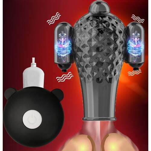 Sex Toys for Men Penis Trainer Glans Vibrator Penis Sleeve Enhancement Delay Lasting Glans Trainer Erection Male Masturbation