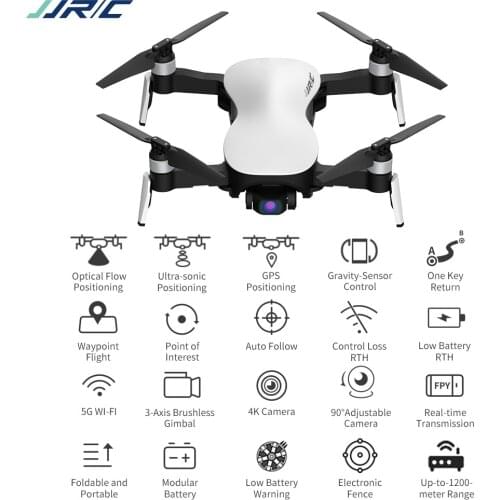 JJRC X12 anti-shake 4k HD aerial photography precision GPS with WIFI FPV 108P foldable quadcopter drone