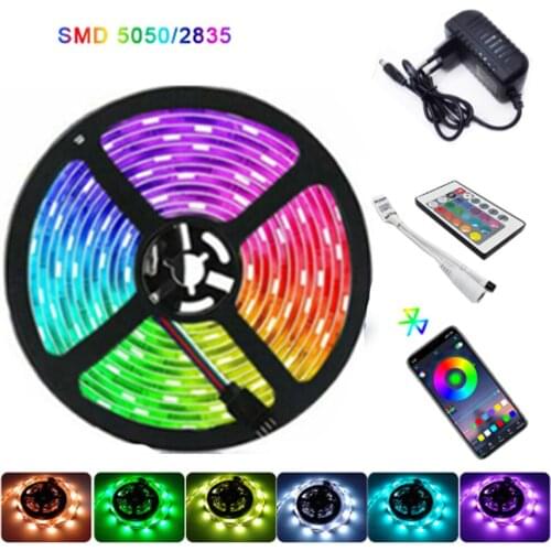 Bluetooth LED Strip Lights 20M RGB 5050 SMD Flexible Ribbon Waterproof RGB LED Light 5M 10M 15M Tape Diode 12V Bluetooth Control