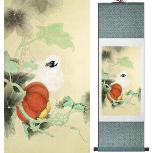 Home Office Decoration Chinese scroll painting birds painting Chinese wash painting Printed painting 060901