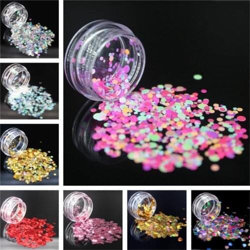 Mixed Size Ultrathin Sequins Colorful Nail Art Glitter Tips UV Gel 3D Nail Decoration Manicure DIY Accessories 2018 NEW