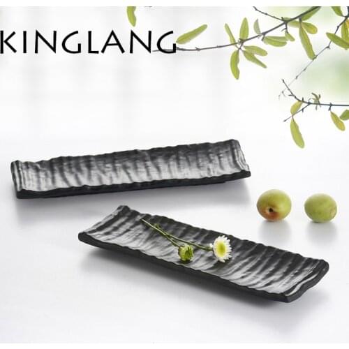 Tableware quality sushi plate melamine plastic tableware cabob SASHIMI saury salmon EGGPLANT long plate