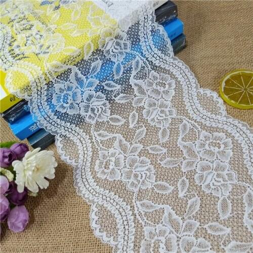 16-6width 19cm E3198 Nylon Spandex stretch Jacquard lace trimmings