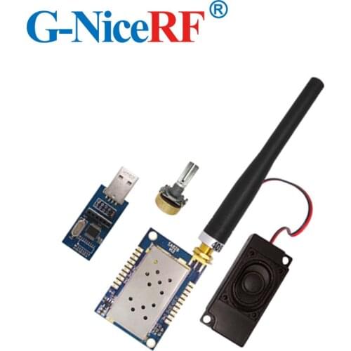 2Sets/lot SA828 1W 30dBm All-in-One VHF 134-174MHz walky talky Module With USB Bridge Board,Antenna,Speaker,Rotary Switch