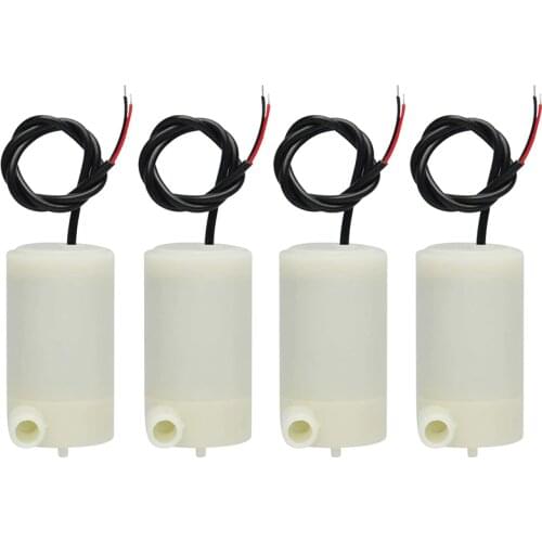 Hot 4 Pcs DC 3 V 5 V Micro-Submersible Mini Water Pump Fish Tanks Fountain Aquarium Set