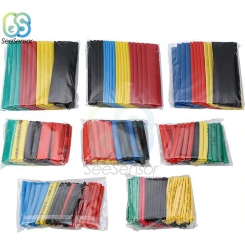 400pcs/set Polyolefin Shrinking Assorted Heat Shrink Tube Wire Cable Insulated Sleeving Tubing Set