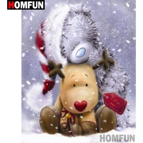 HOMFUN 5D DIY Diamond Painting Full Square/Round Drill "Cartoon bear" 3D Embroidery Cross Stitch gift Home Decor A00109