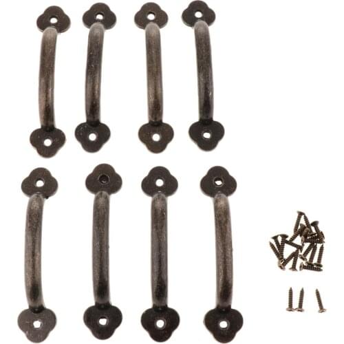 Antique Metal Cabinet Knobs Metal Cupboard Door Handles Drawer Pulls 8Pcs Home Furnishing Hardware