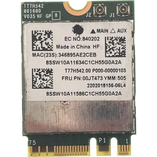 BCM943162ZP AC WLAN Card 2.4G&5G 433M Wifi +Bluetooth 4.0 NGFF FRU 00JT473 for Lenovo G50-30 45 70 70M Z50-70-75 E455 E555