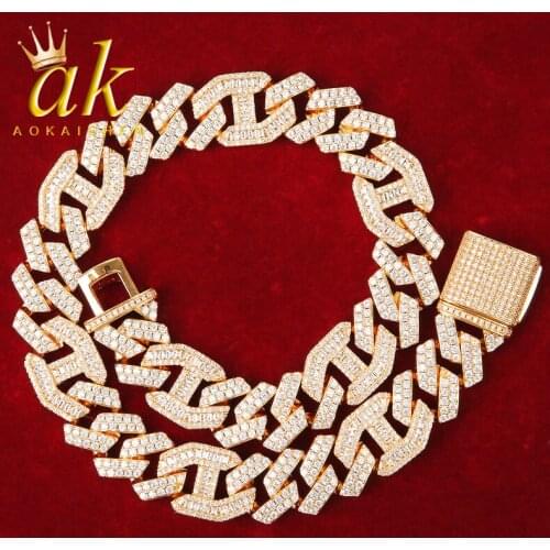 Gold Color Necklace for Men Hip Hop Copper Jewelry