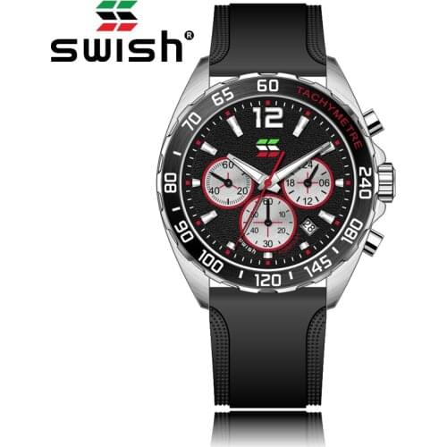 SWISH Sports Watch Military Watches Men Top Brand Luxury Rubber Strap Waterproof Analog Quartz Wristwatch Relogio Masculino