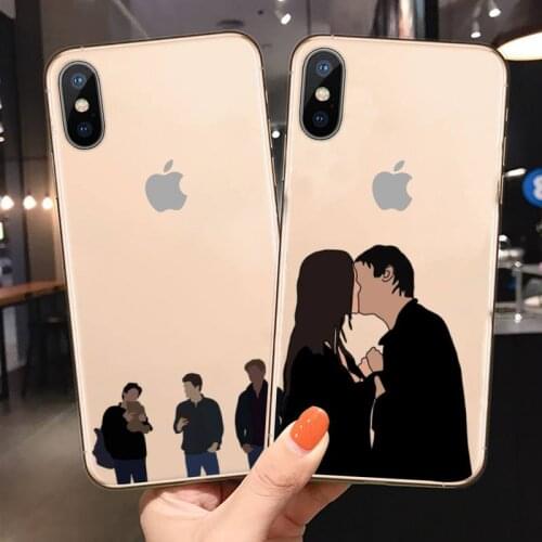 The Vampire Diaries Damon CARTOON ART Phone Case Transparent for iPhone 11 12 mini pro XS MAX 8 7 6 6S Plus X 5S SE 2020 XR