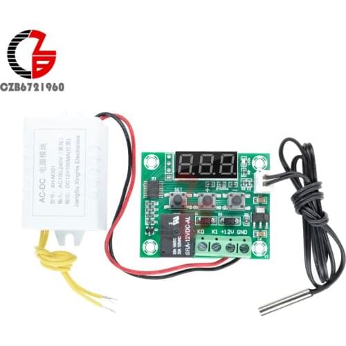 110V 220V W1209 Blue LED Digital Thermostat Temperature Controller Regulator AC 110-220V Fan LED Light Thermal Heating Control